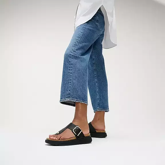 FitFlop GEN-FF Buckle Leather Toe Post Sandal