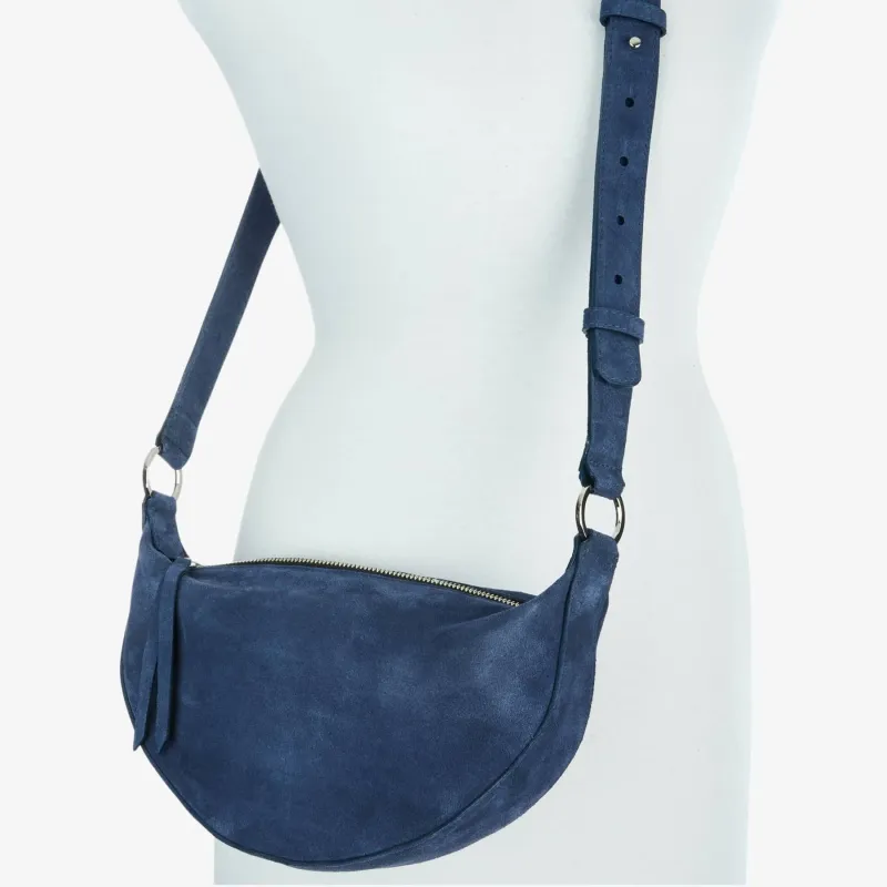 Brave Melany Bag Blue Baltico Suede Silver