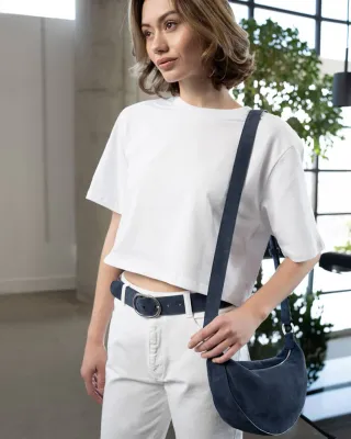 Brave Melany Bag Blue Baltico Suede Silver