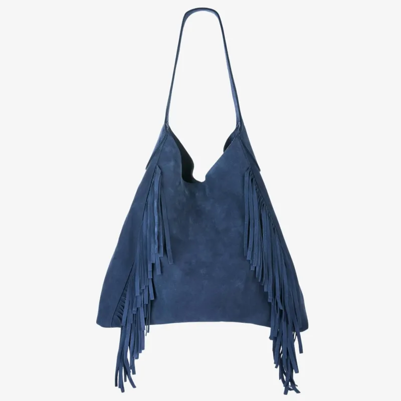 Brave Avah Bag Blue Baltico Suede Silver
