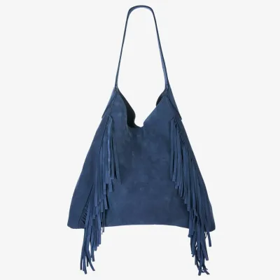 Brave Avah Bag Blue Baltico Suede Silver