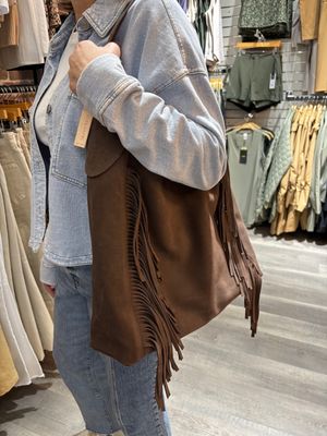 Brave Avah Bag Castoro Suede Gold
