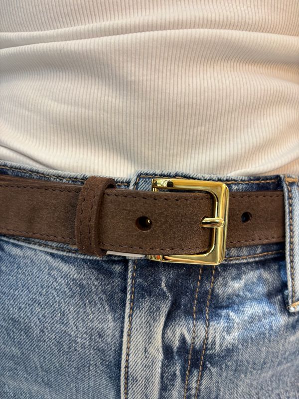 Brave Millie Belt Castoro Suede Gold