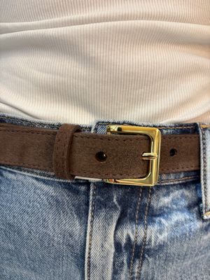 Brave Millie Belt Castoro Suede Gold