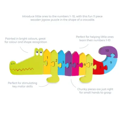 Orange Tree Toys Crocodile Number Puzzle