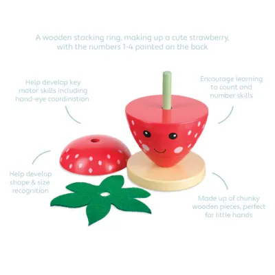 Orange Tree Toys Strawberry Stacking Ring