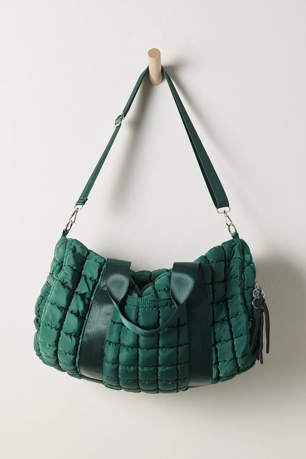 Free People Quilted Duffle, Color: Fuji Jade