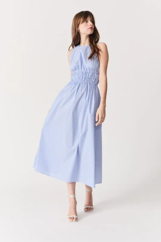 Deluc Capelas Striped Light Blue Dress