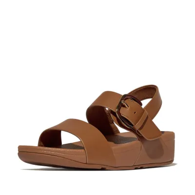 FitFlop Lulu Resin Buckle Leather Backstrap Sandal