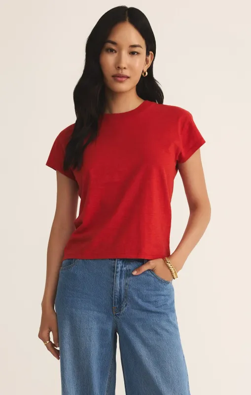 Z Supply Modern Slub Tee Cabana Red