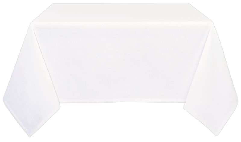 Danica Spectrum White Tablecloth 120x60in