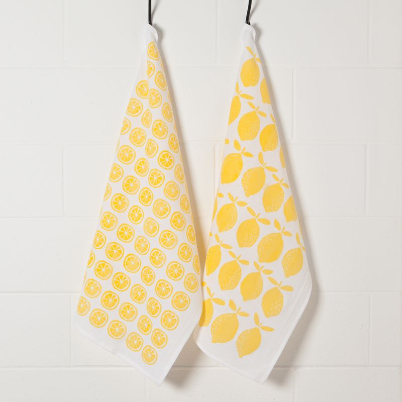 Danica Floursack Dishtowels Lemon Print