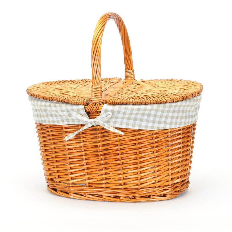 Bacon Basketware Oval Willow Picnic Basket