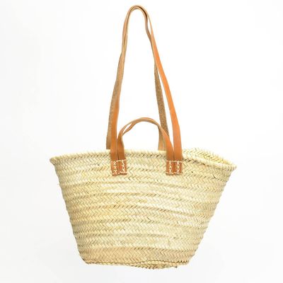 Bacon Basketware Market Bag with Handles and Shoulder Straps