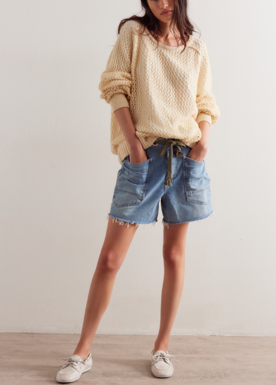 Free People Moxie Shorts Truest Blue