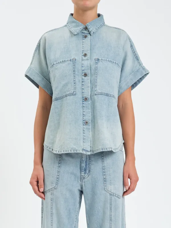Daze Shore Top Rolled Sleeve Top Wild Card