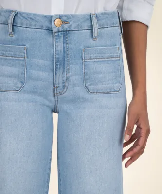 Kut From The Kloth Meg HR Wide Leg Patch Fort