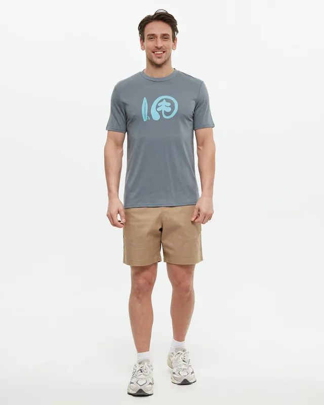 Ten Tree M Seaforestation Logo T-Shirt Anchor Grey
