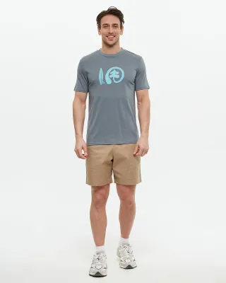 Ten Tree M Seaforestation Logo T-Shirt Anchor Grey