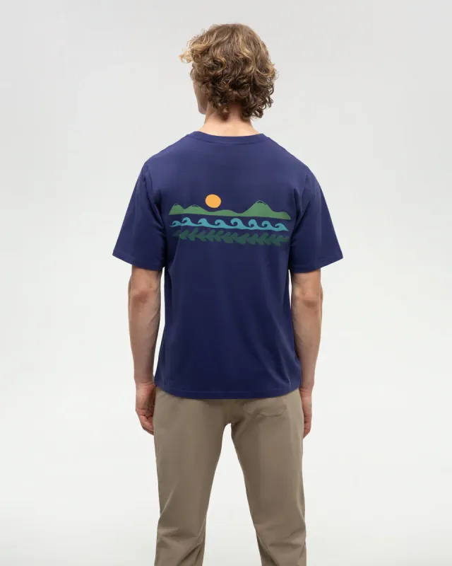 Ten Tree M Seaforestation Relaxed T-Shirt Indigo Tide