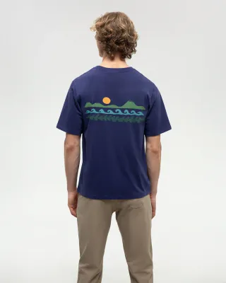Ten Tree M Seaforestation Relaxed T-Shirt Indigo Tide