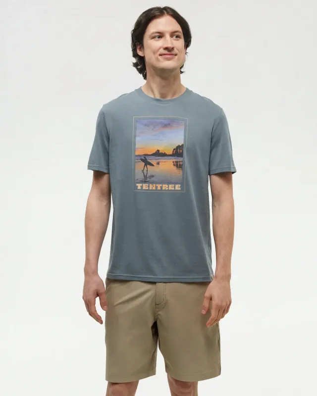 Ten Tree M Surf Memento T-Shirt Anchor Grey/Beach