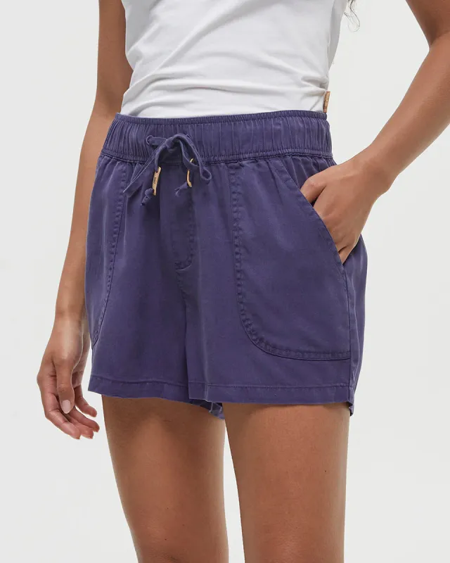 Ten Tree W Tencel Instow Short Indigo Tide
