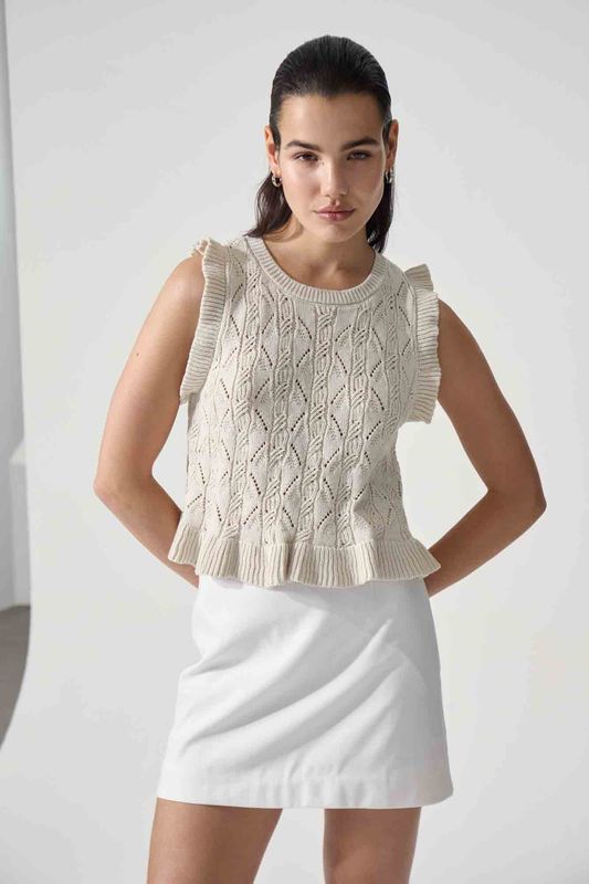 Deluc Genoa Knit Top Chalk