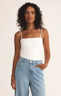 Z Supply Lane Luxe Smooth Bodysuit White