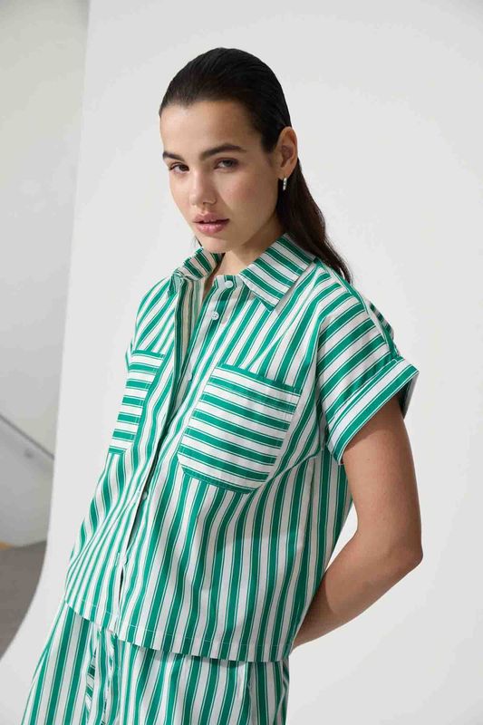 Deluc Nola Shirt Striped Green