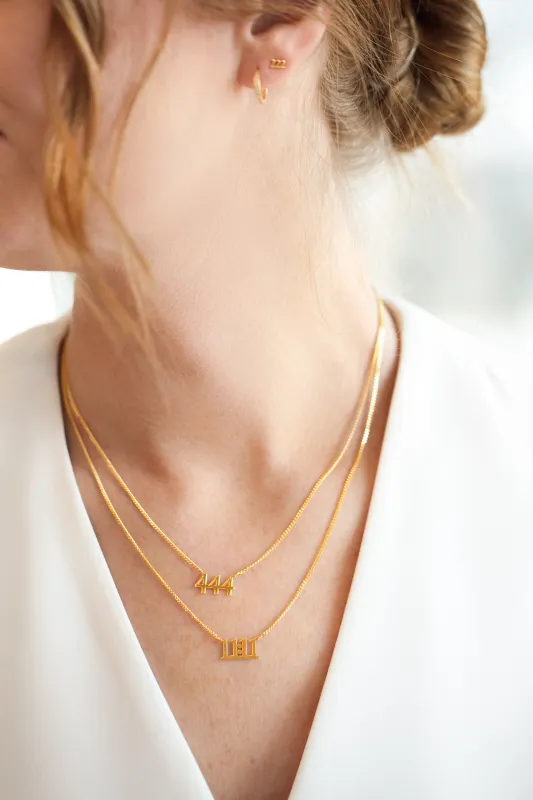 House of Moda 11:11 Angel Number Necklace Gold