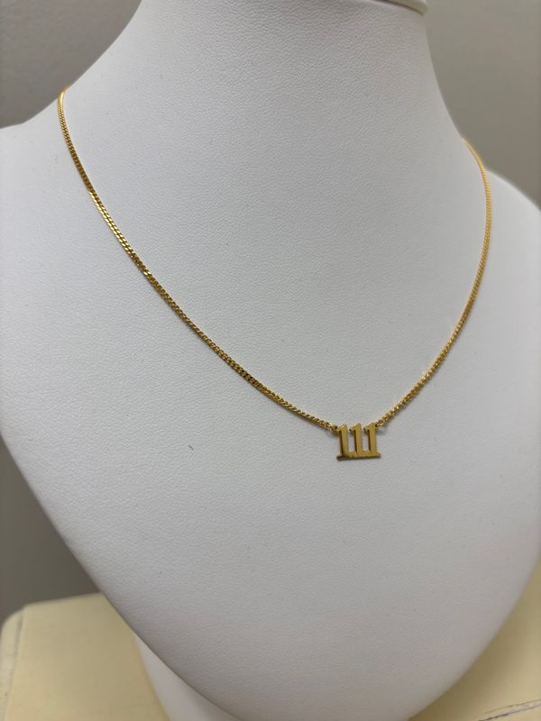 House of Moda 111 Angel Number Necklace Gold
