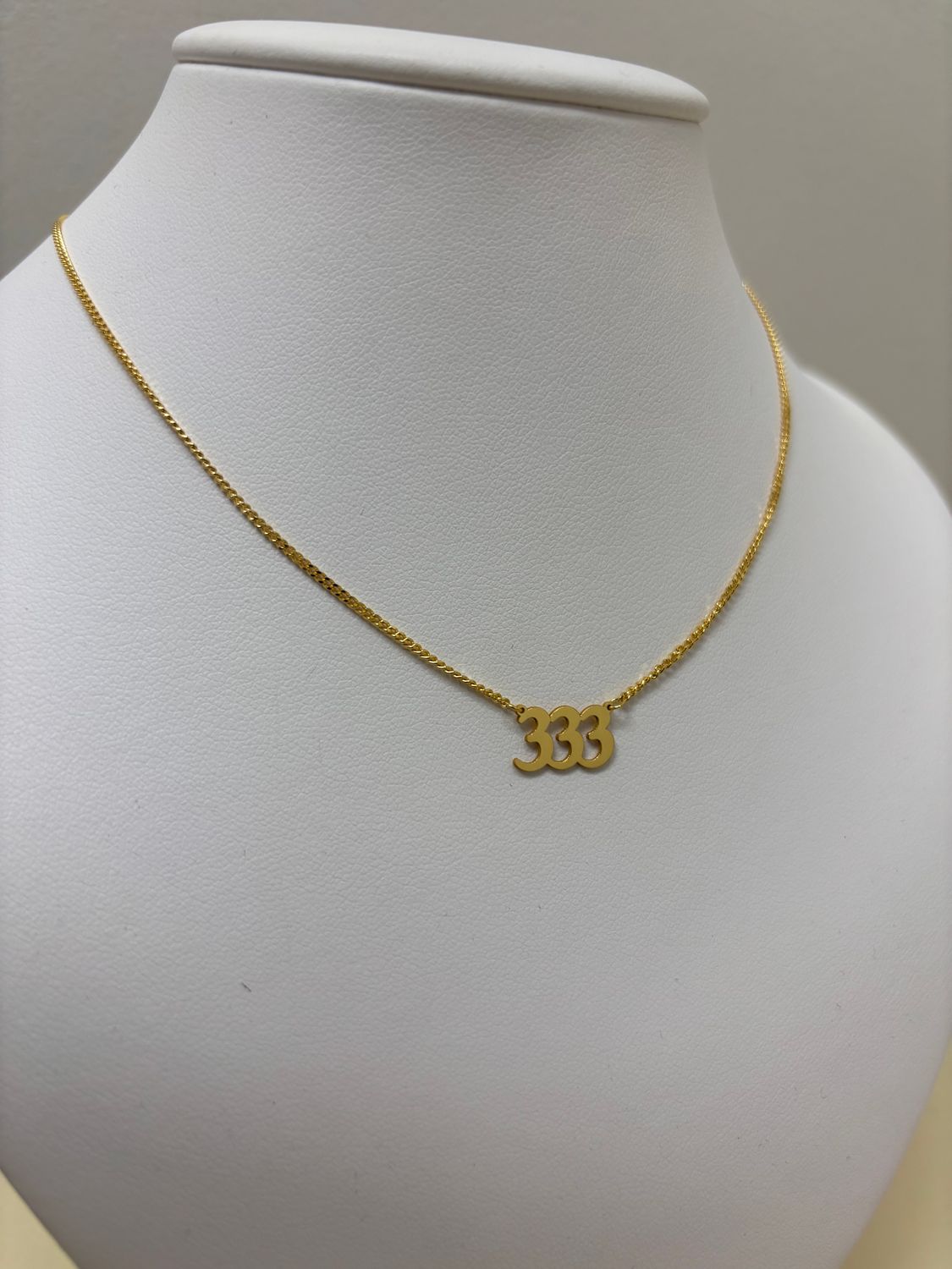 House of Moda 333 Angel Number Necklace Gold