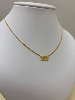 House of Moda 333 Angel Number Necklace Gold