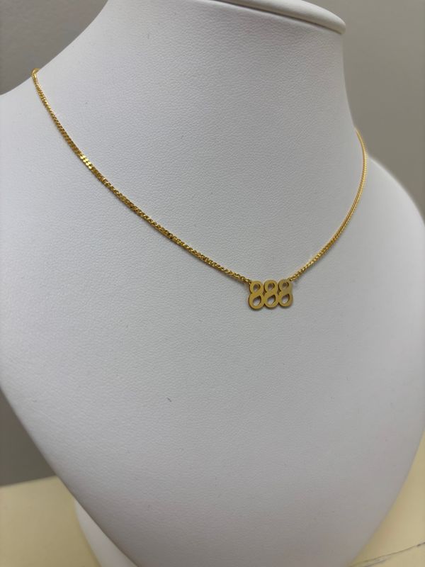 House of Moda 888 Angel Number Necklace Gold