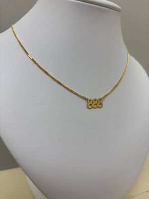 House of Moda 888 Angel Number Necklace Gold