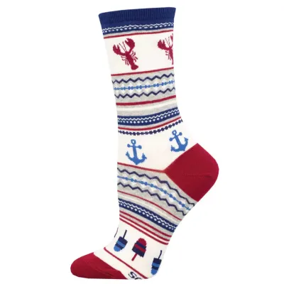 Socksmith Lobster Fairisle Ivory W