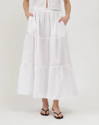 Brunette the Label Poplin Maxi Skirt