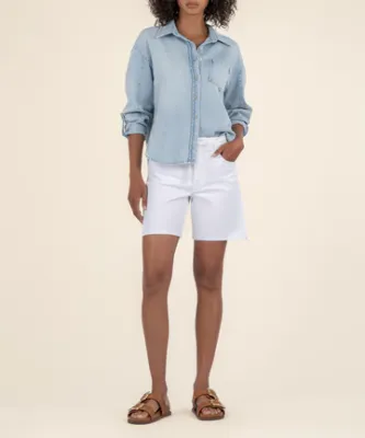 Kut From The Kloth Holly High Rise Short Optic White