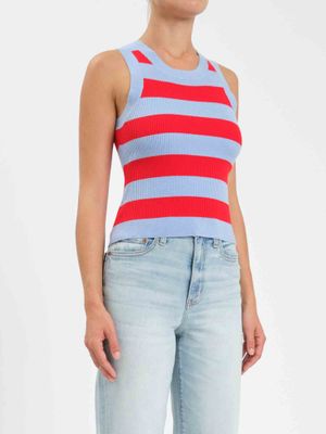 Daze Flirty Stripe Rib Sweater Tank