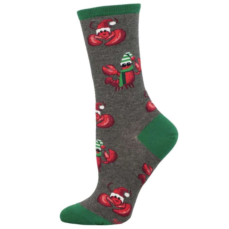 Socksmith Festive Lobsters Charcoal Heather W