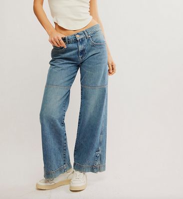 Free People Benji Relaxed Wide Leg Salt of the Earth