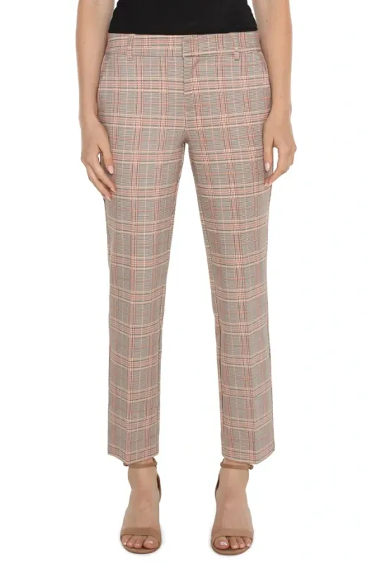 Liverpool Kelsey Crop Trouser Lava Flow Plaid