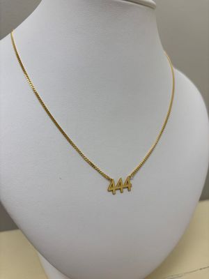 House of Moda 444 Angel Number Necklace Gold House of Moda 444 Angel Number Necklace Gold