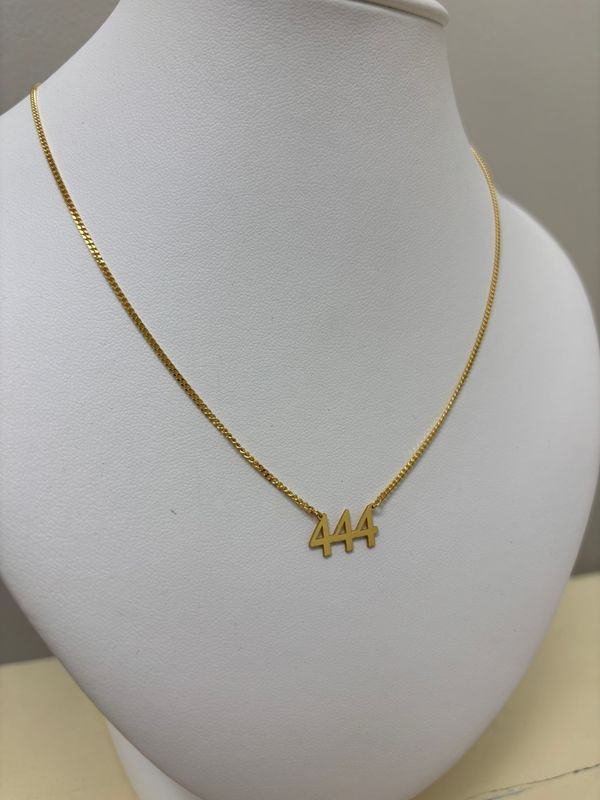 House of Moda 444 Angel Number Necklace Gold