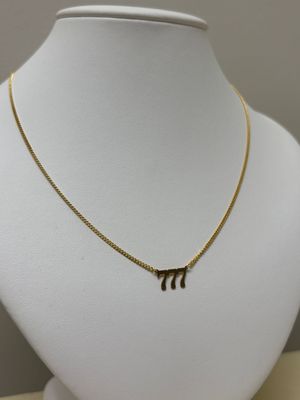 House of Moda 777 Angel Number Necklace Gold