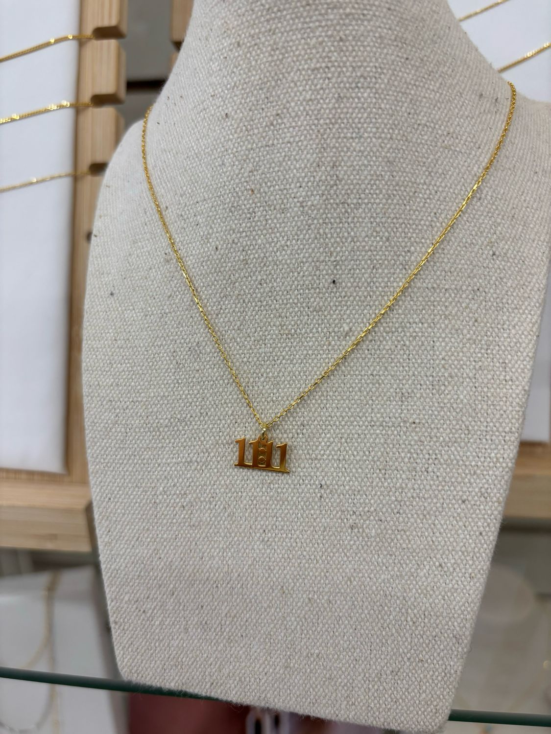 House of Moda 11:11 Angel Number Necklace Gold Charm