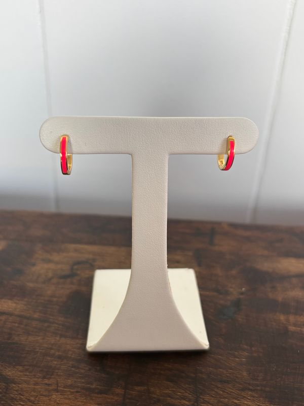 House of Moda Enamel Huggie Hoops