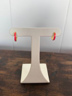 House of Moda Enamel Huggie Hoops