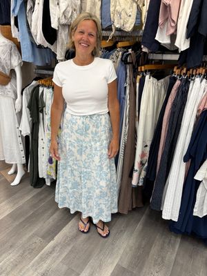 Charlie B Bloom Tiered Woven Skirt